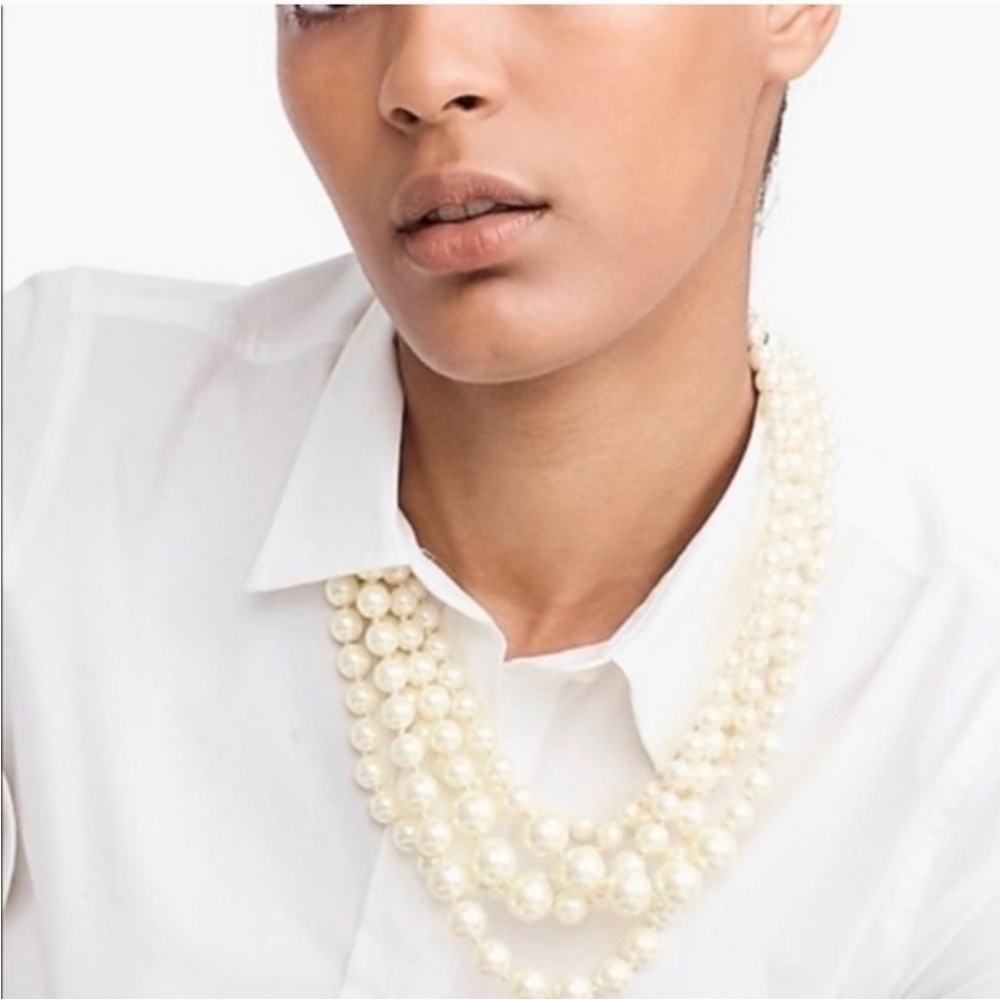 NWT JCREW FACTORY 5 strand PEARL NECKLACE